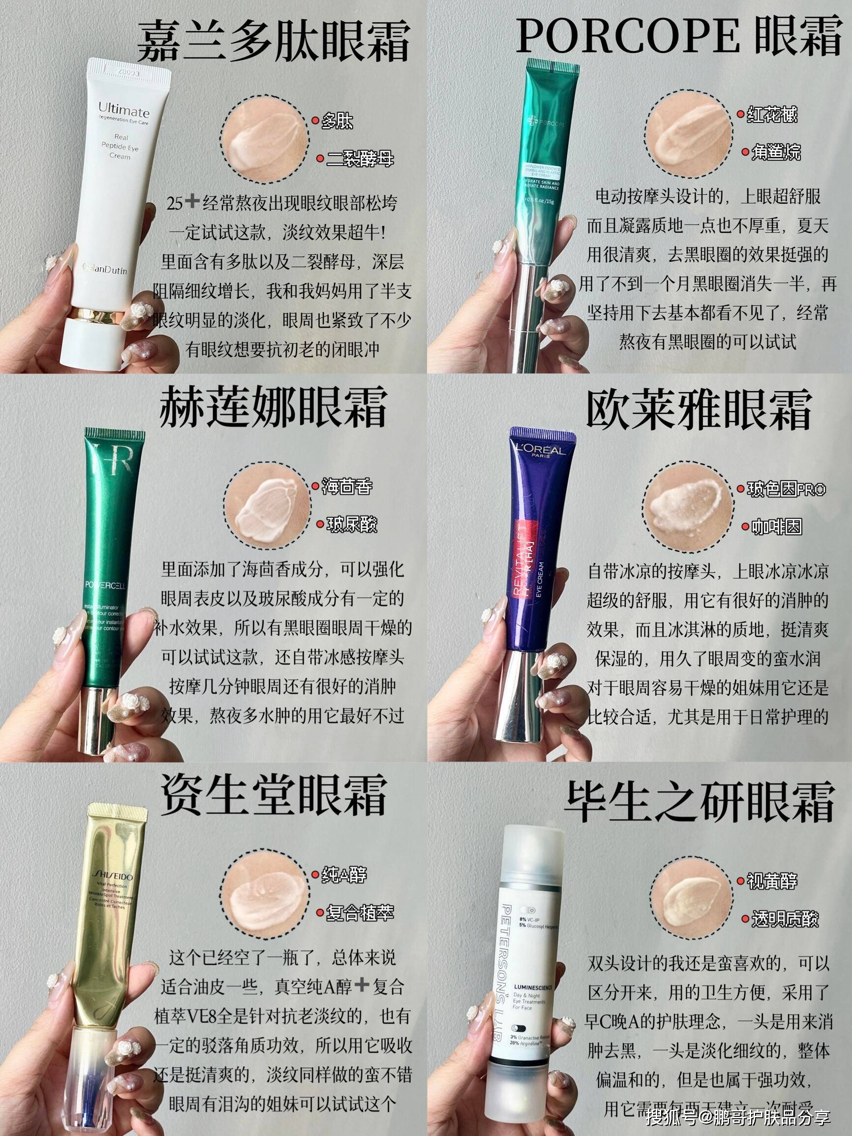 淡眼纹的哪款眼霜最实用最好用 用过很多种眼霜