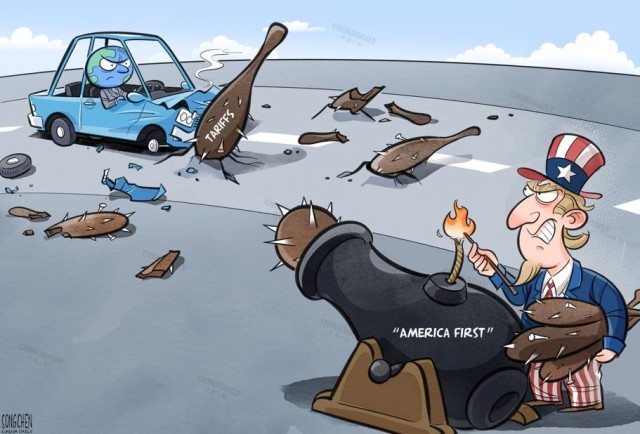 【世界说】外媒：美国关税举措恐引发连锁反应 全球贸易与美国企业家庭共承压