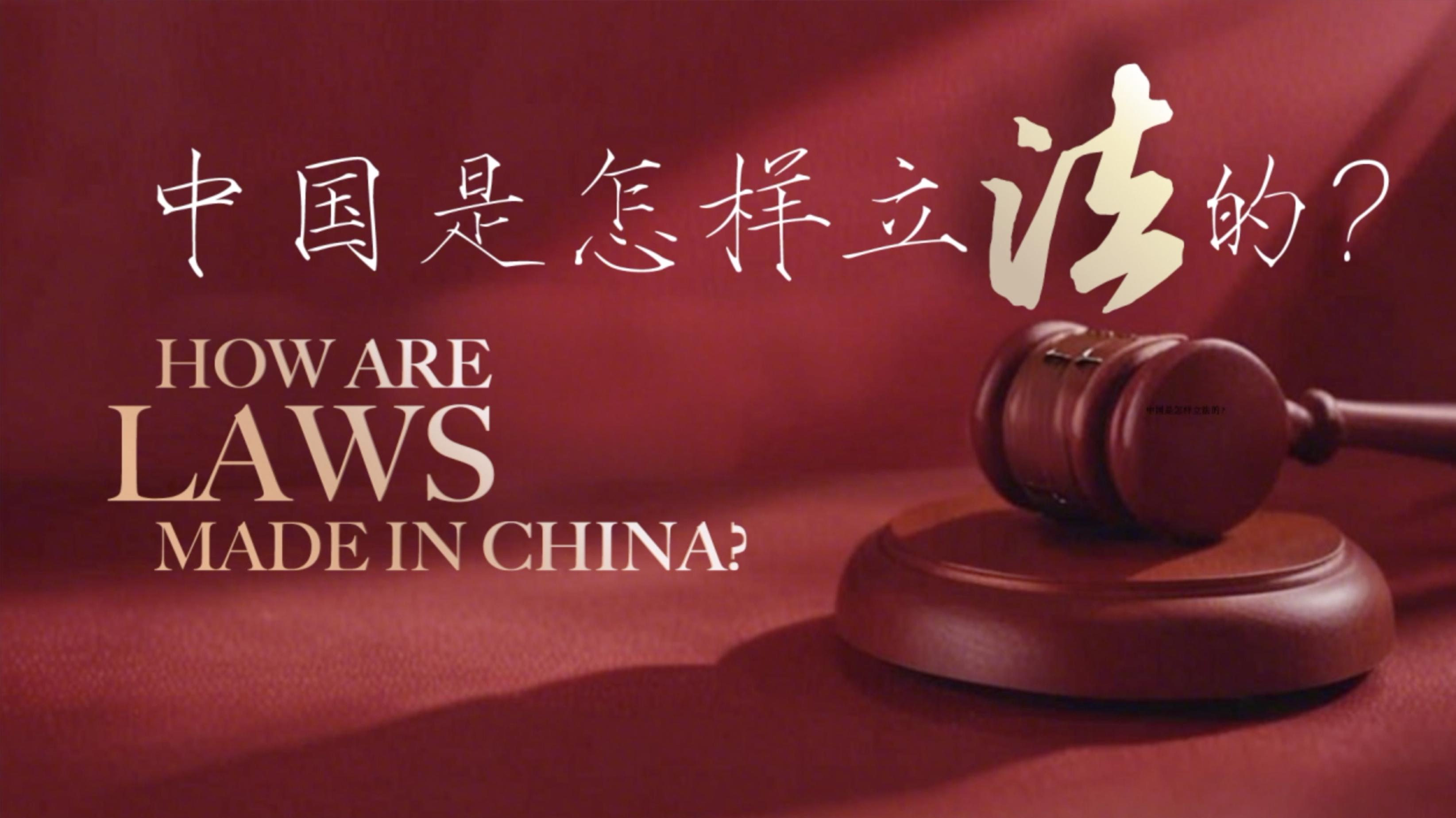 中国如何立法?我们这样告诉世界