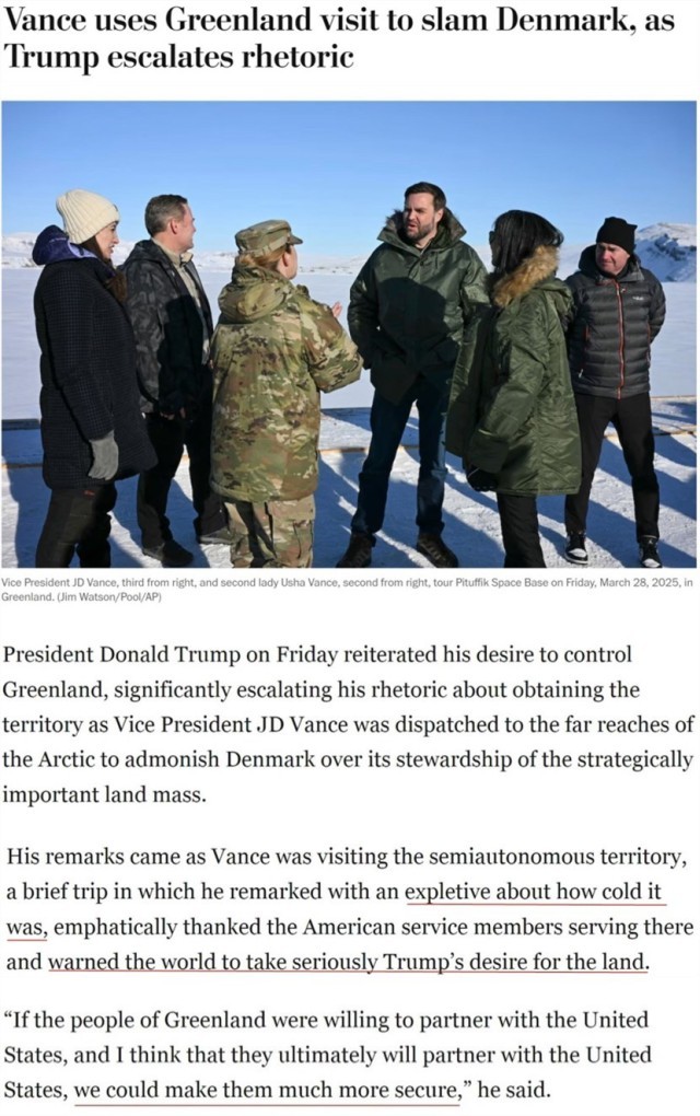 “美国的‘夺岛’威胁只产生了反效果”