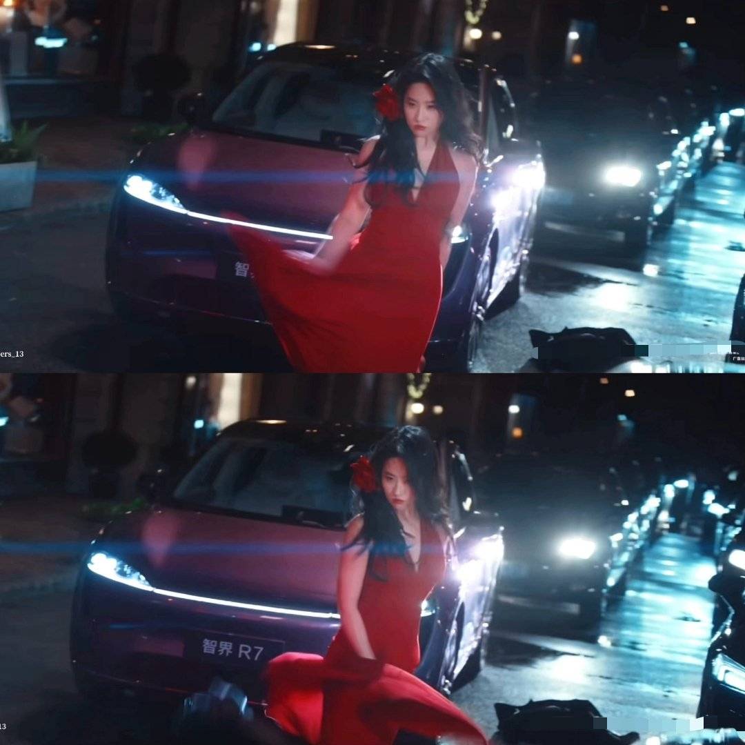 刘亦菲穿红裙热舞热烈浪漫 头别红花风情万种