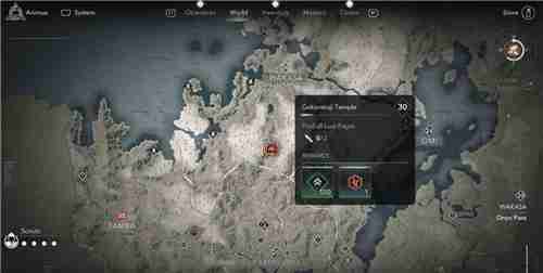 刺客信条影若狭极乐寺失落的卷页位置