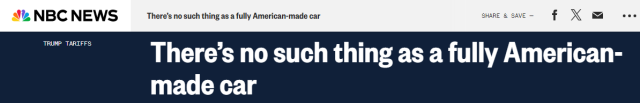 【世界说】用加关税实现“车企争相在美建厂”？外媒：难！“纯美国车”不存在！