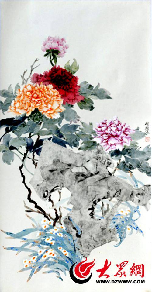 菏泽青年画家宋阁阁牡丹画入选全国女书画家作品展并获奖