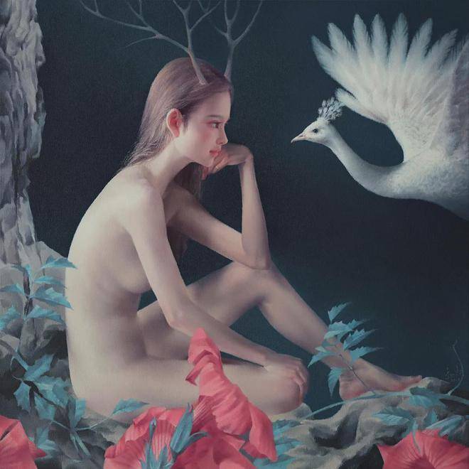 他的女性油画，美得清雅脱俗