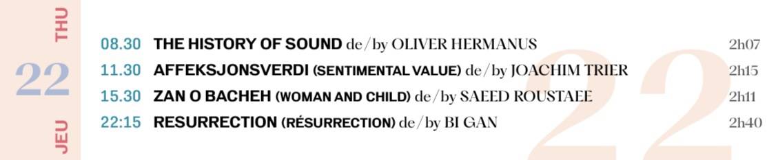 戛纳电影节排片出炉：《狂野时代》5月22日首映，时长160分钟