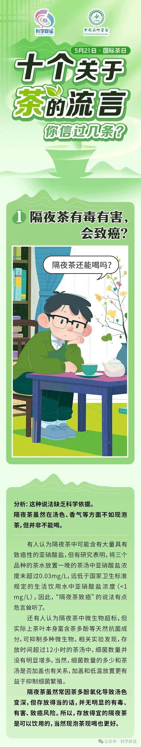 喝茶能代替喝水？隔夜茶会致癌？真相是……