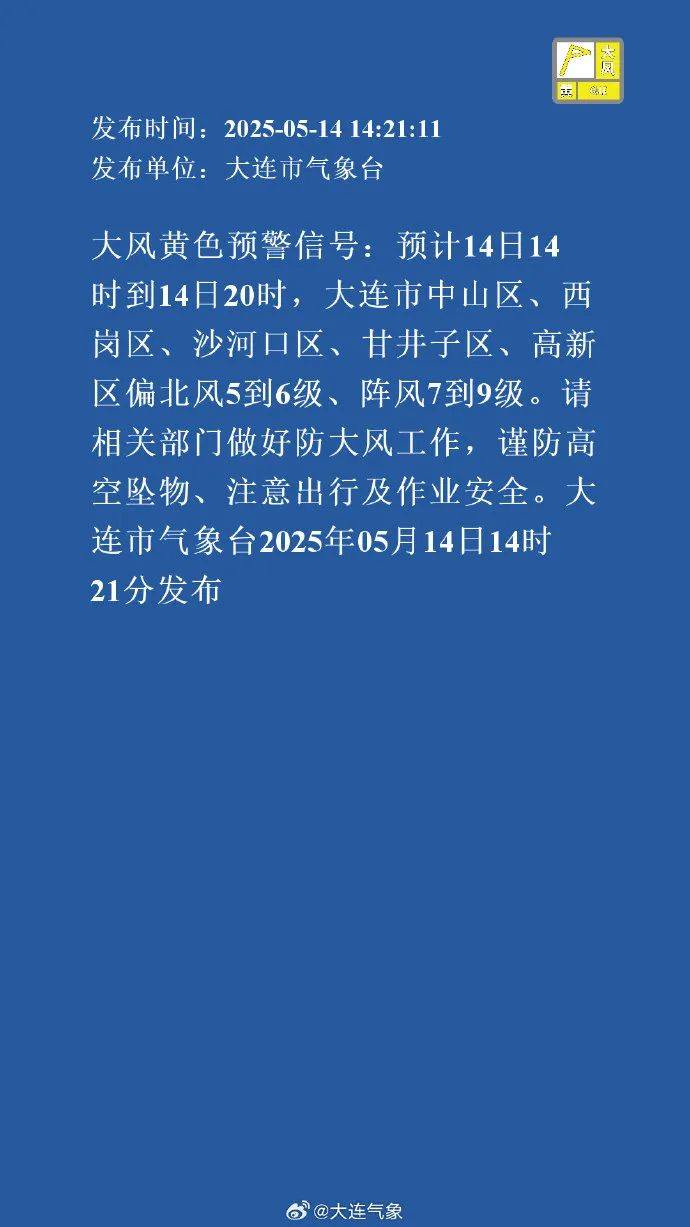 大连连发预警！局地有8级雷暴大风或冰雹！时间就在……