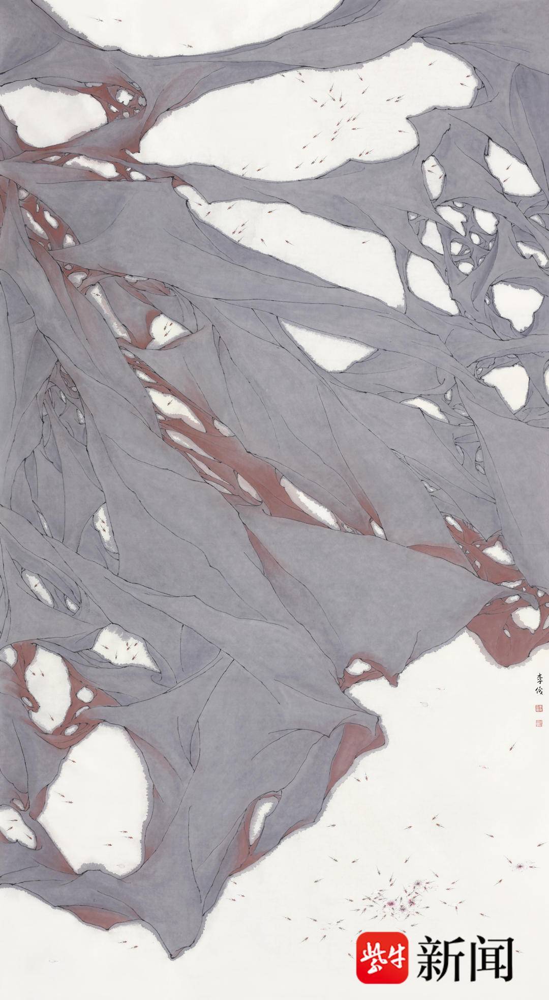 既有绘画生动具象，又兼书法抽象韵味泰州李俊获国内外名家盛赞