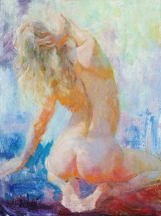 美轮美奂的娇艳女子：美国画家埃里克·沃利斯的油画