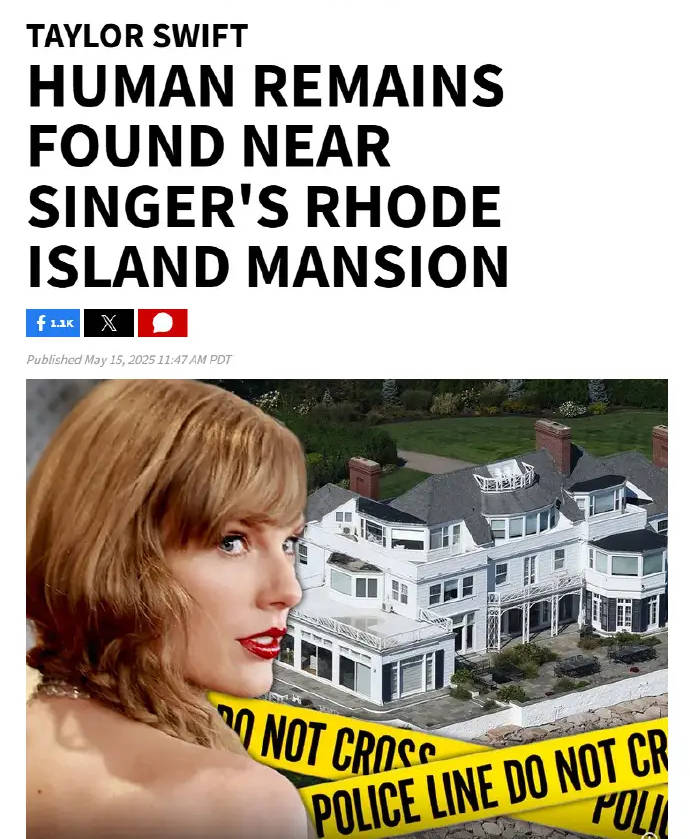 警方在霉霉豪宅附近发现人类遗骸 目前正在调查此事