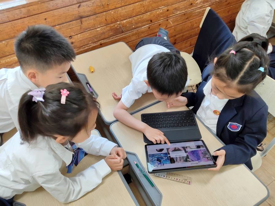 上师日新学校带领孩子们用AI“玩艺术”