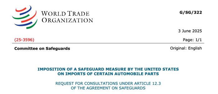 印度政府致函世贸组织，寻求就汽车零部件关税问题同美国磋商