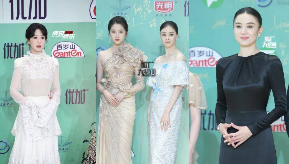 原创            白玉兰红毯：杨紫清雅又隆重，马伊琍耐看，靳东气场强大令人一震