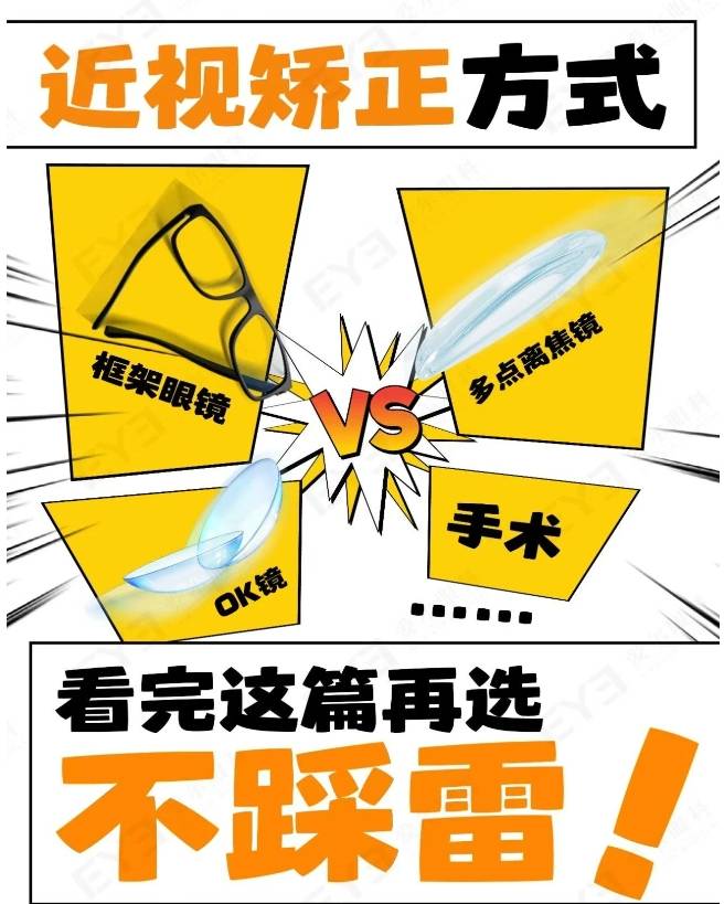 近视矫正7种方案，一图说清楚