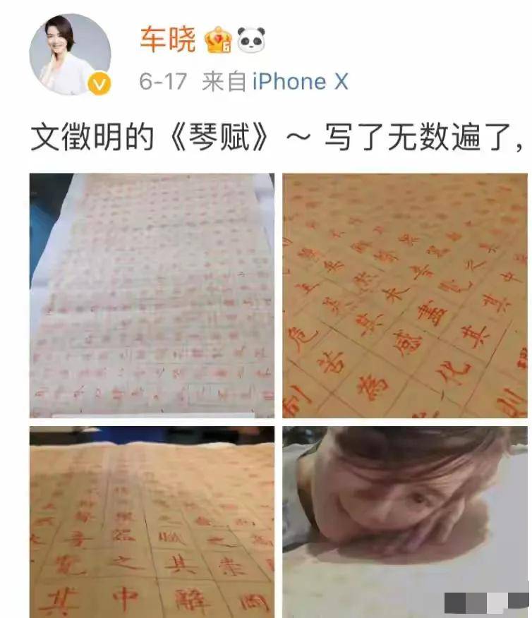 演员车晓因书法上热搜，人美字更美，网友：字帖都不敌！