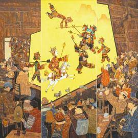 【品鉴】灯影舞华章（油画）