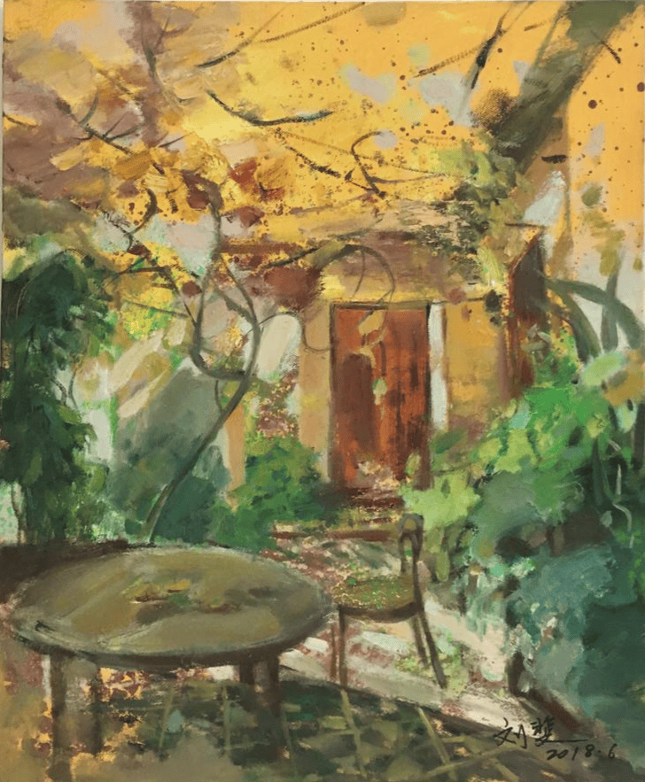 刘斐油画作品画满了静谧、孤独，蕴含深意