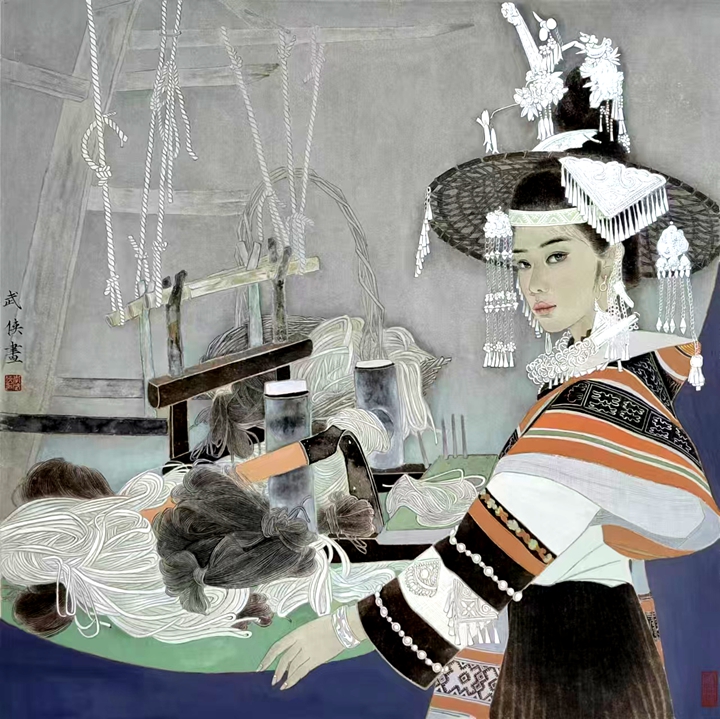 苗寨机杼声响 作品走出国际∣看赫章艺术如何用“工笔”对话世界