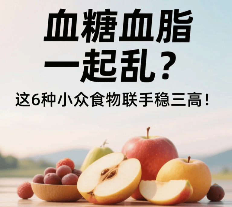 血糖血脂一起乱？这6种小众食物联手稳三高！