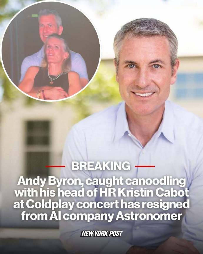 与HR在coldplay演唱会上婚外情被拍！外媒：该高管已辞职