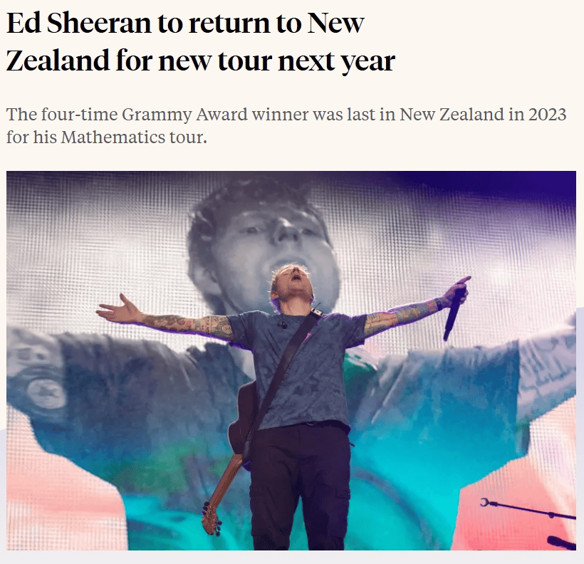 “黄老板”又要来新西兰啦！演唱会信息公布！