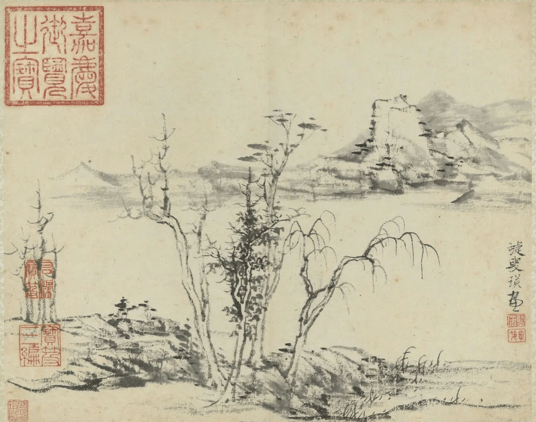 蓝瑛：仿古山水写生册 | 十四开