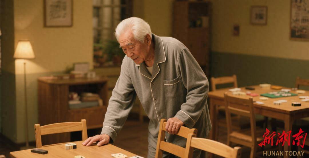 “人老腿先老”老人久坐起身 防摔倒