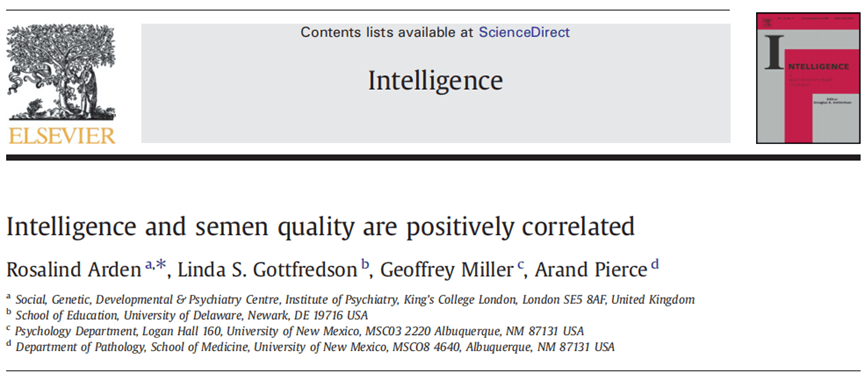 择偶条件又苛刻了？研究发现，男性智商和精液质量高度相关！