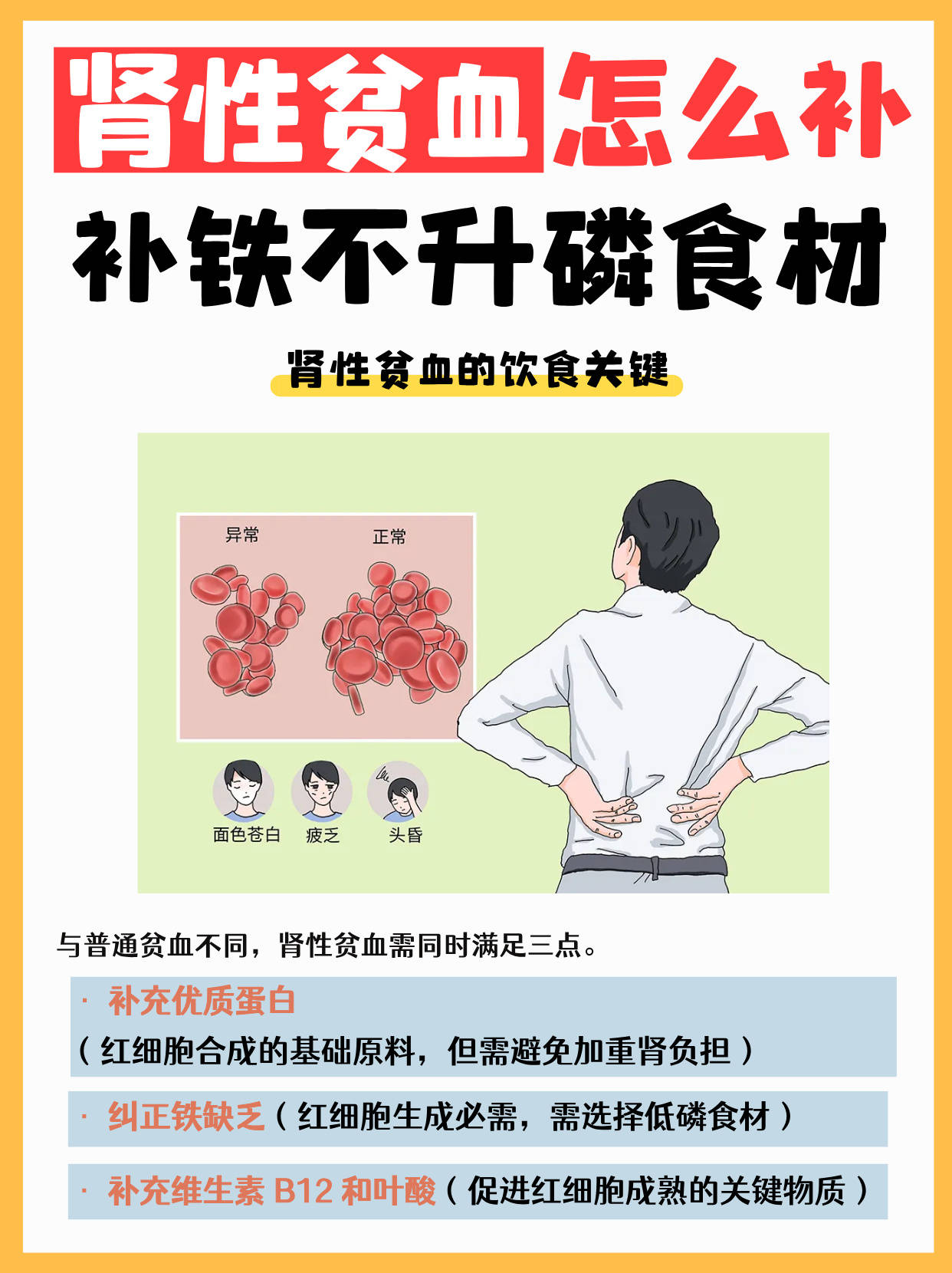 肾性贫血怎么补？补铁不升磷