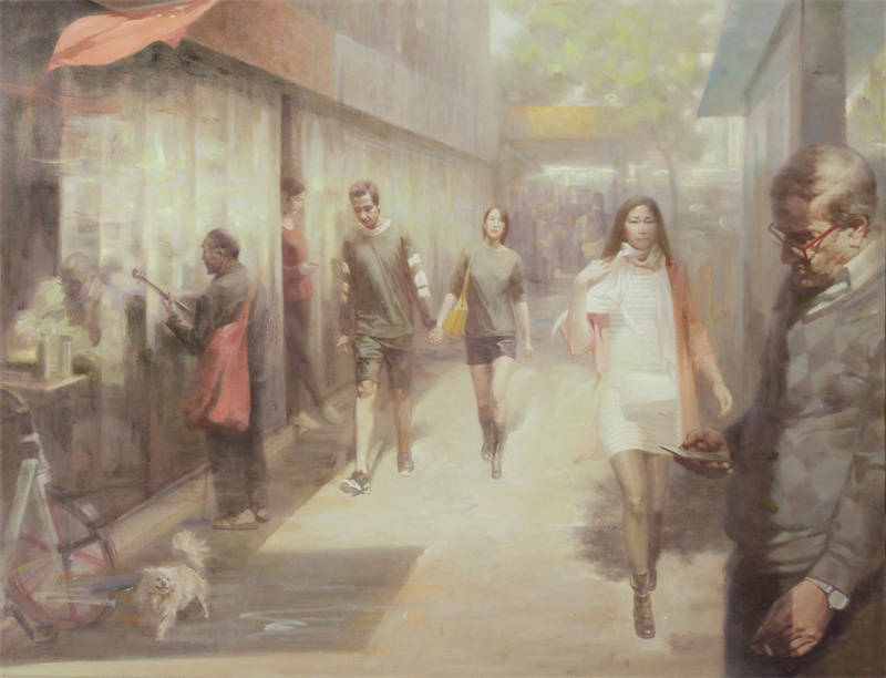 油画家陆兵|《来往过客》