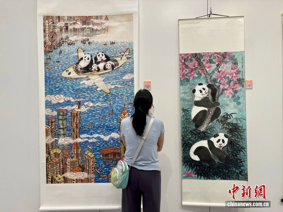 香港举办大熊猫主题艺术展庆祝香港回归祖国28周年