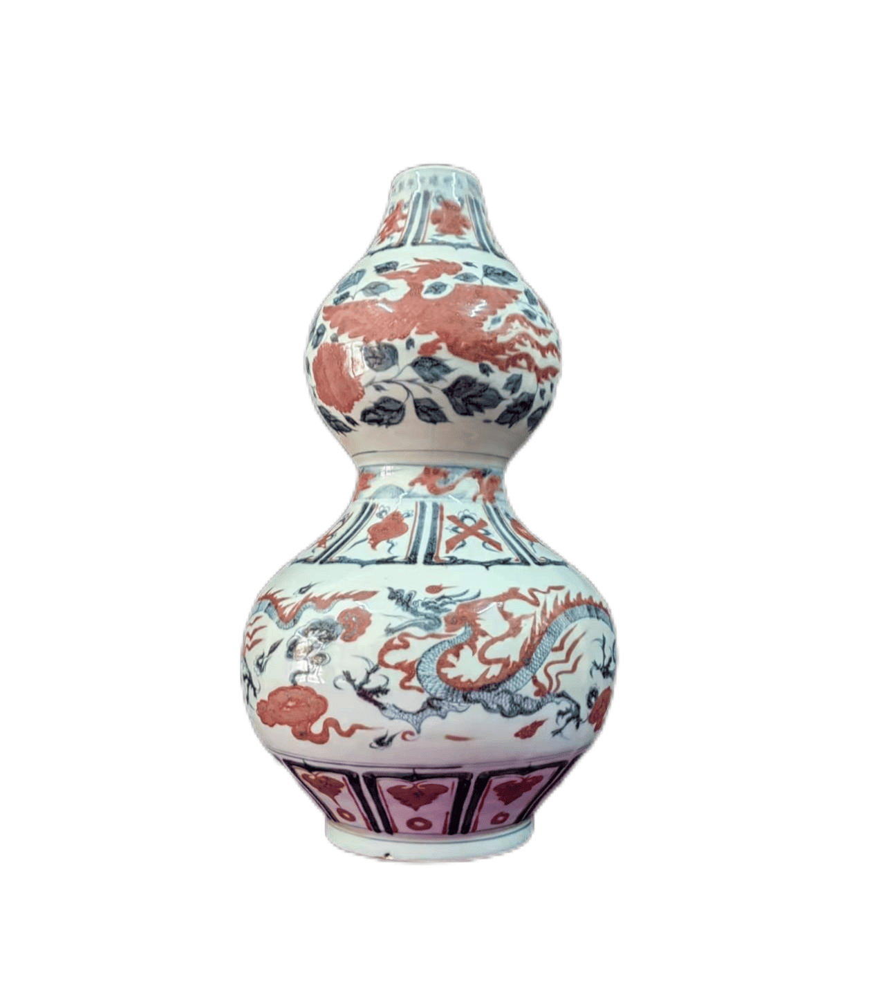 明代早期青花釉里红瓷器欣赏