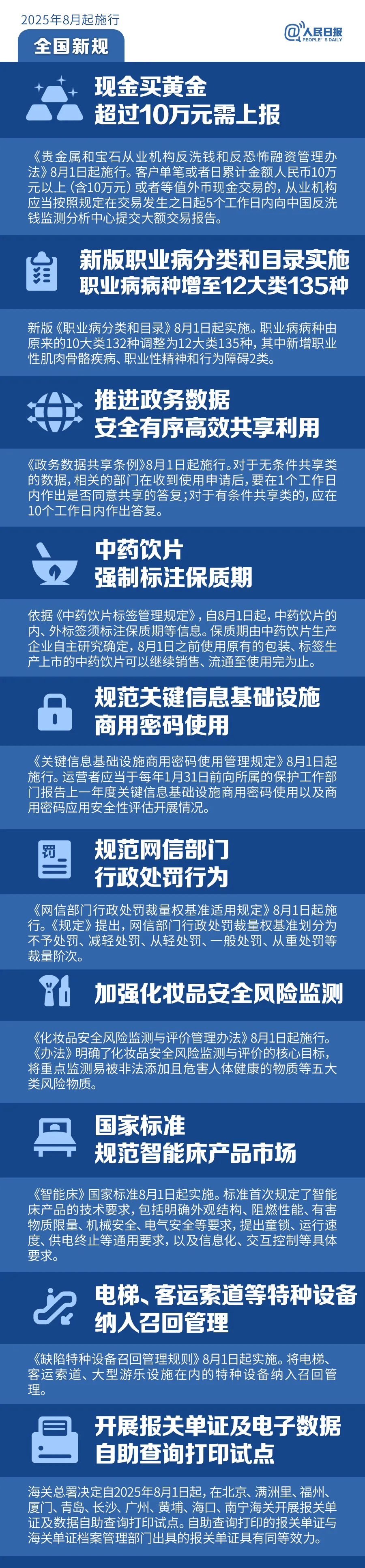 8月起，这些新规将影响你的生活