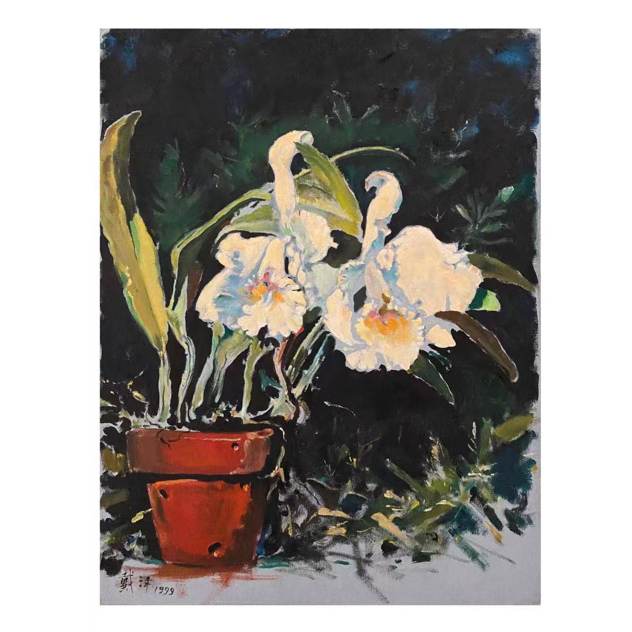 《玉兰》油画作品赏析