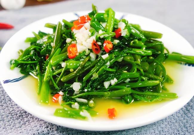 尿酸高能吃空心菜吗?家常低嘌呤空心菜菜肴做法