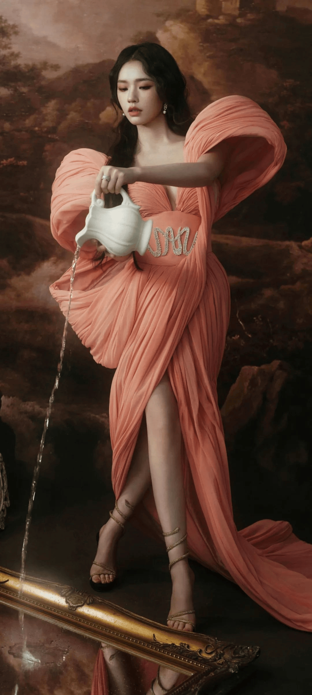 林允，西方油画中的神女！