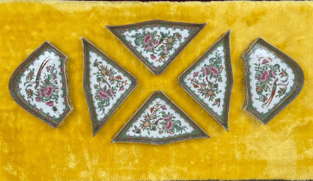 中国19世纪广彩果盘瓷器