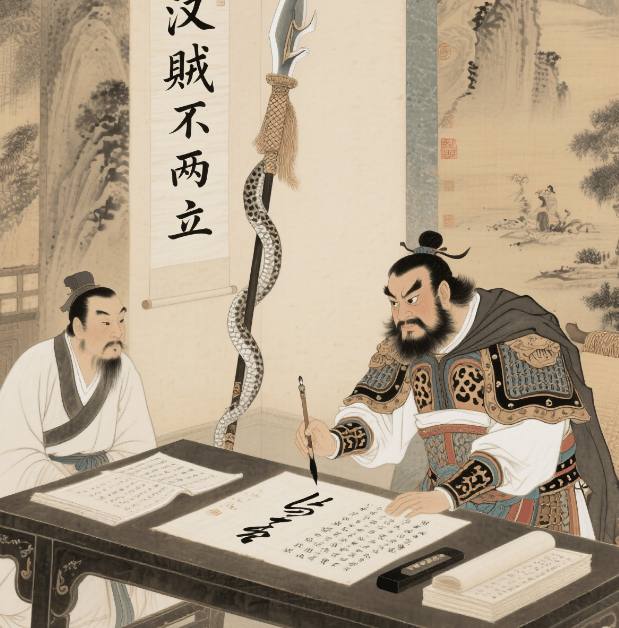 张飞真是莽夫？书房字画显与诸葛亮隐秘默契