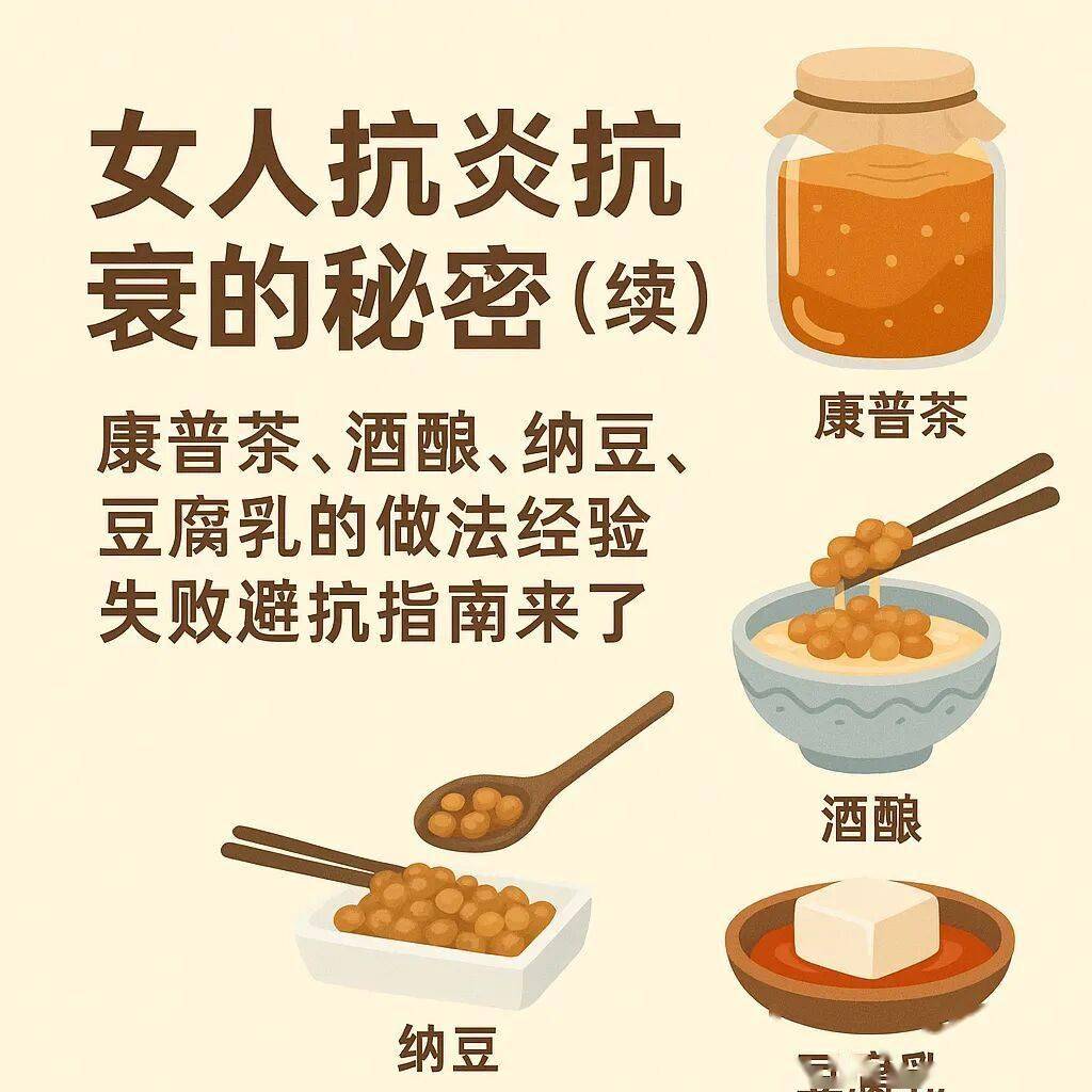 女人抗炎抗衰的秘密（续）：康普茶、酒酿、纳豆、豆腐乳的做法与避坑经验！