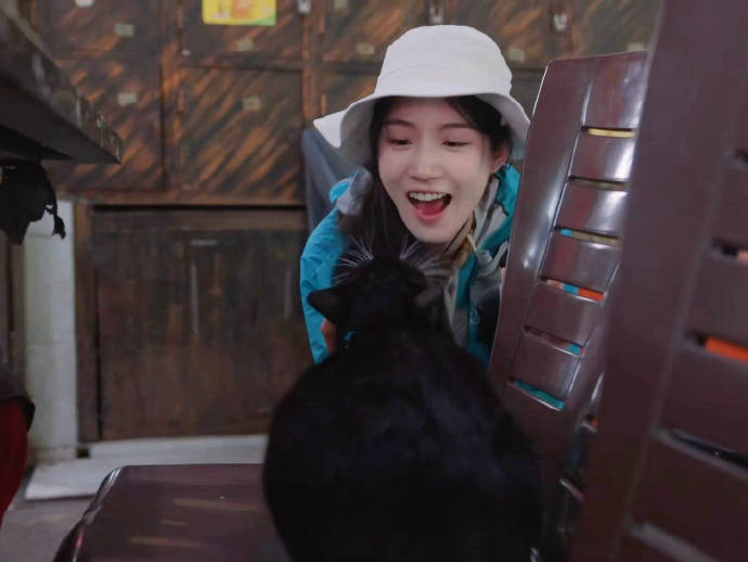 卢昱晓穿冲锋衣在雨林徒步 躺在树枝上睡觉松弛鲜活