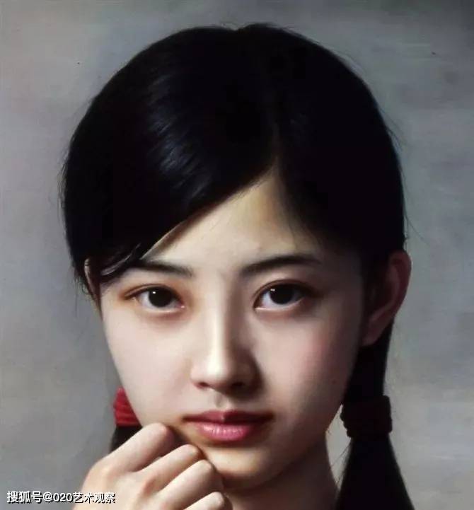 写实美女油画，一见难忘
