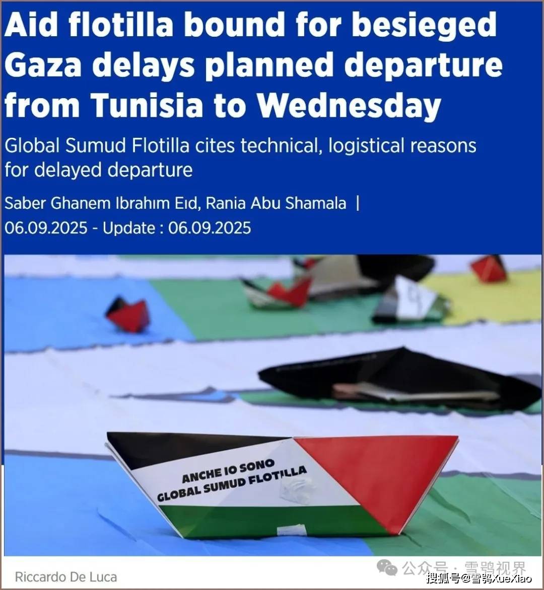 全球加沙运动：来自44国活动人士随船队运送援助前往加沙