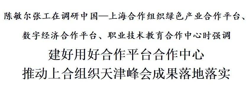 地方动态 | 建好用好合作平台合作中心，推动上合组织天津峰会成果落地落实