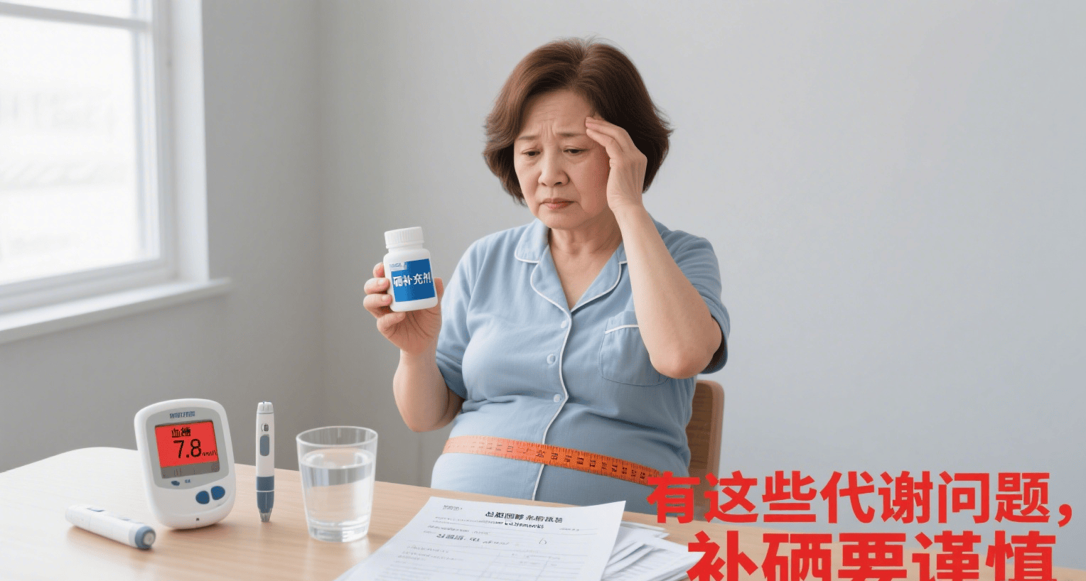 中年女性别瞎补硒！肚子大、血糖高的人，补错了反而添负担