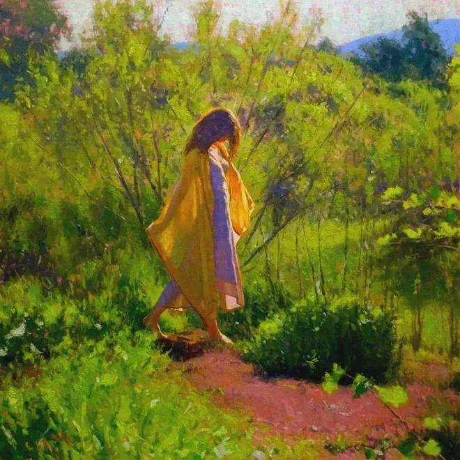 他的油画，光色交织让人惊叹不已