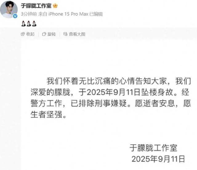 原创            于朦胧究竟为什么会坠楼? 网友称疑点太多, 只有杜淳说得一针见血!