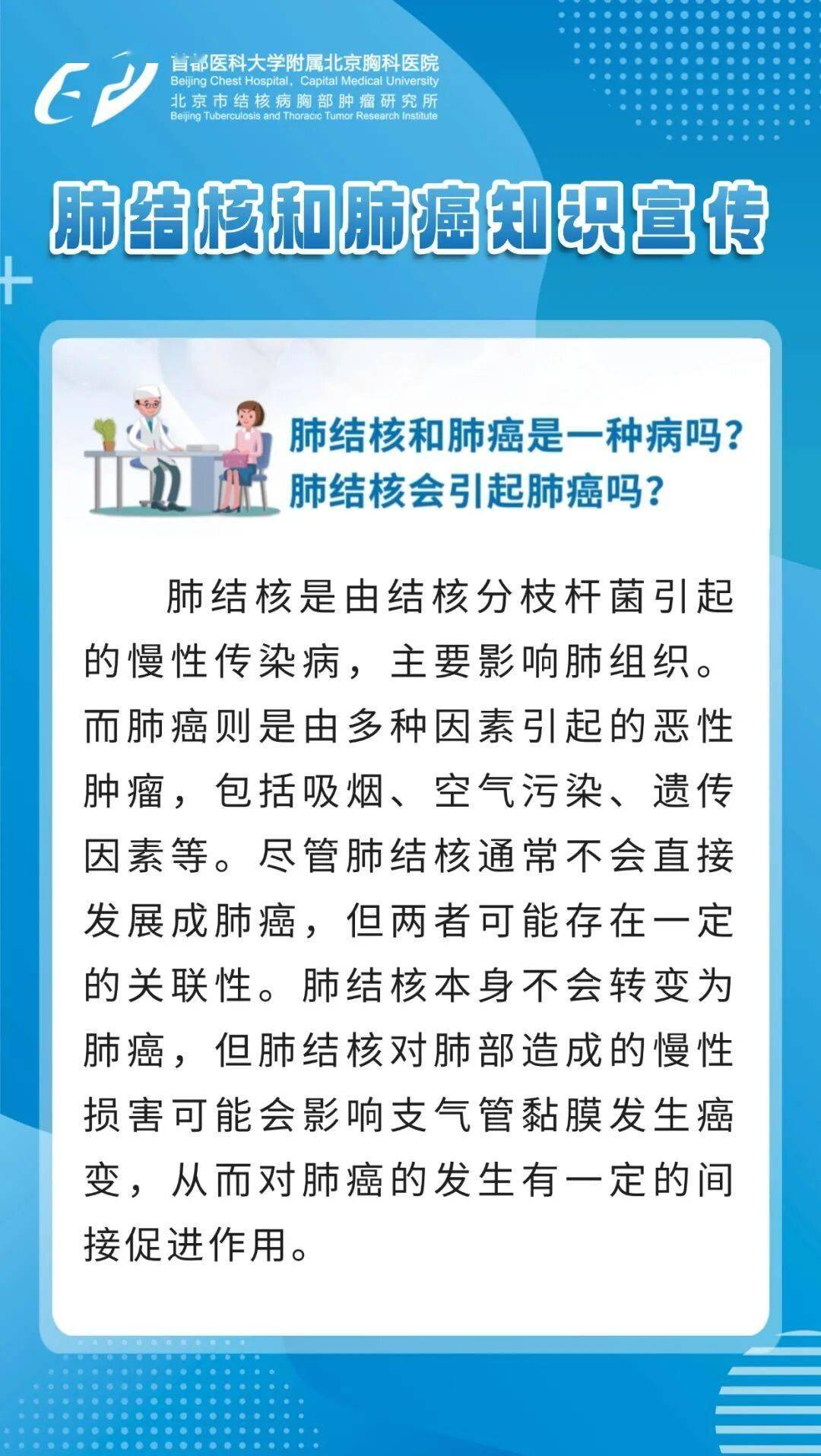 【胸科科普】肺结核和肺癌知识宣传