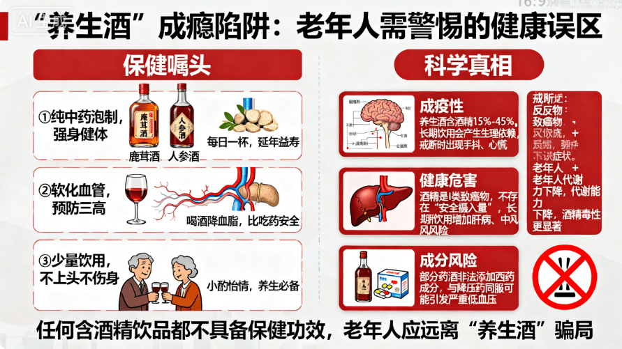 老年人喝“养生酒”也会成瘾？别被“保健”噱头骗了！（济南哪里有正规戒酒的医疗机构）