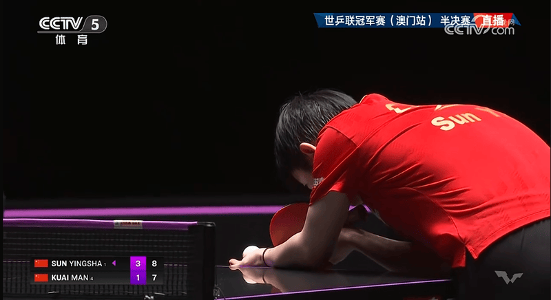 孙颖莎晋级WTT澳门赛女单决赛 今年第四次与王曼昱争冠